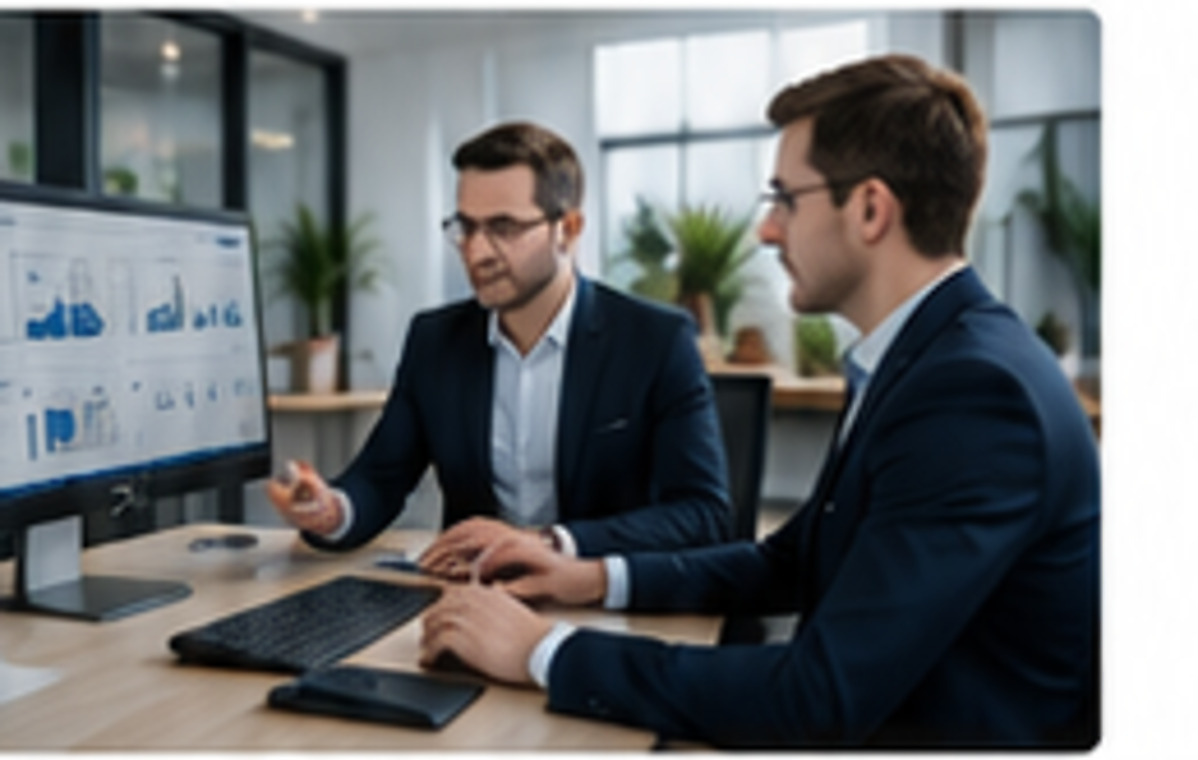 IT-Beratung am Monitor im Besprechungsraum