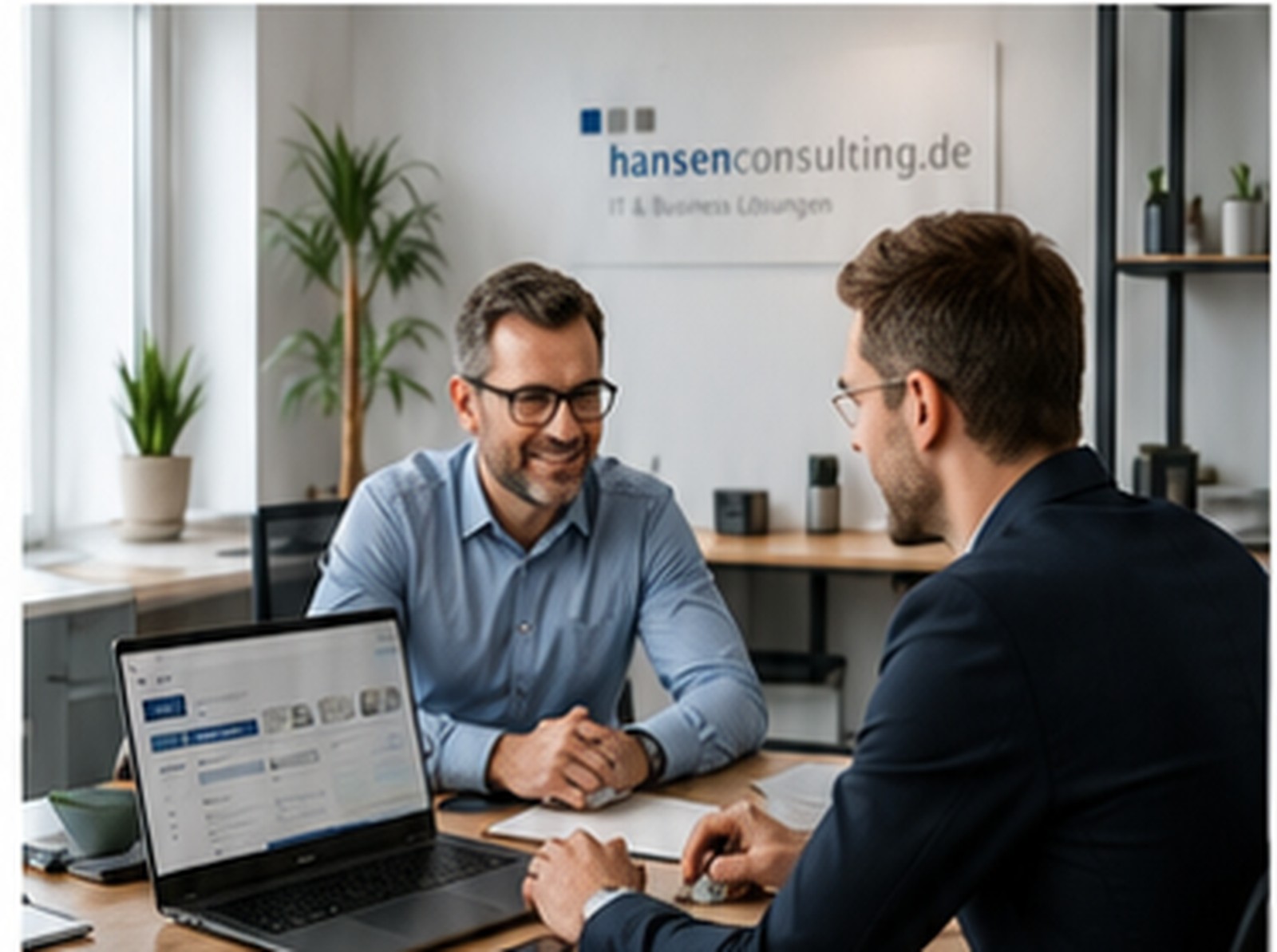 IT-Beratungsgespräch im Büro von HANSEN Consulting